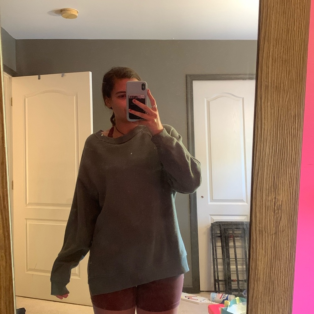 green crewneck